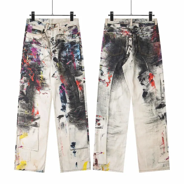 Paint Splatter Denim Jeans